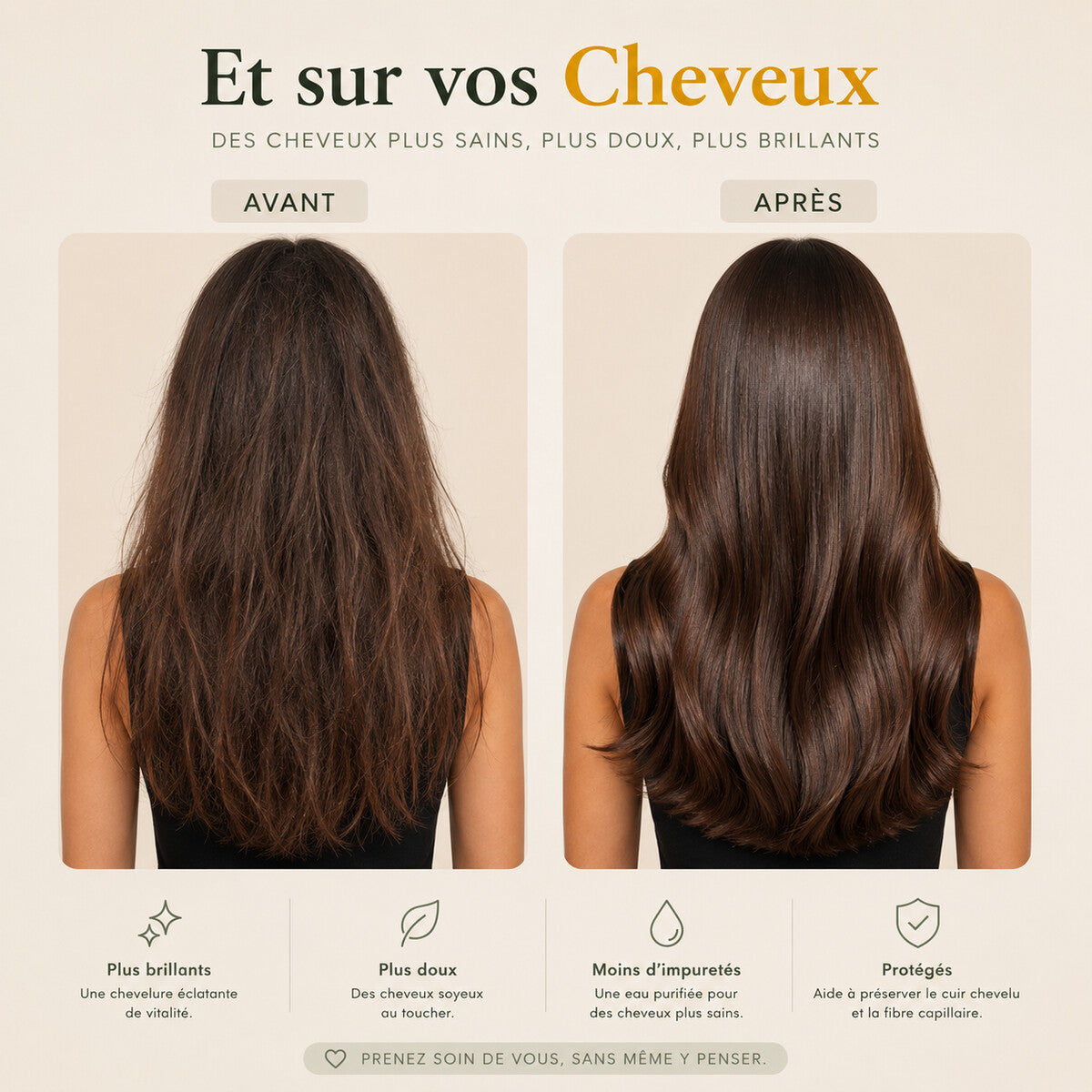 Résultat Luméa sur les cheveux : avant / après