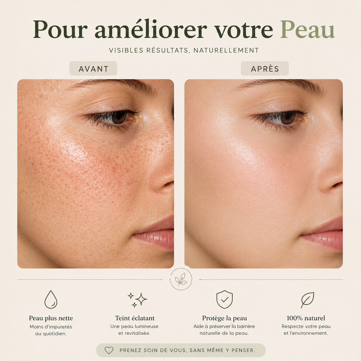 Résultat Luméa sur la peau : avant / après